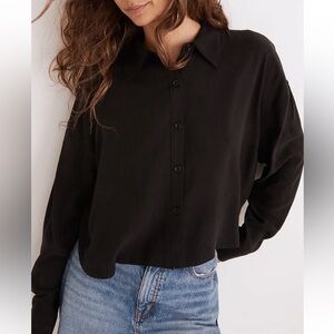 Madewell hartfield crop shirt